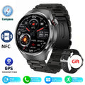 Novo relógio inteligente monitor de saúde freqüência cardíaca bluetooth chamada nfc gps rastreador ip68 à prova dip68 água smartwatch masculino para huawei gt4 pro