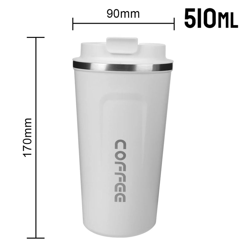 Caneca térmica  380/510ml para chá, água, café, duplo aço inoxidável