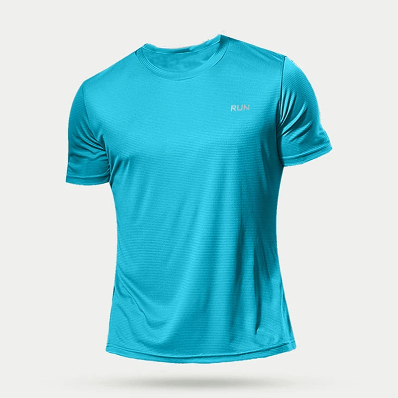 Camisa esportiva, secagem rápida e compressão, camiseta fitness gym