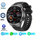 Novo relógio inteligente monitor de saúde freqüência cardíaca bluetooth chamada nfc gps rastreador ip68 à prova dip68 água smartwatch masculino para huawei gt4 pro