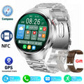 Novo relógio inteligente monitor de saúde freqüência cardíaca bluetooth chamada nfc gps rastreador ip68 à prova dip68 água smartwatch masculino para huawei gt4 pro