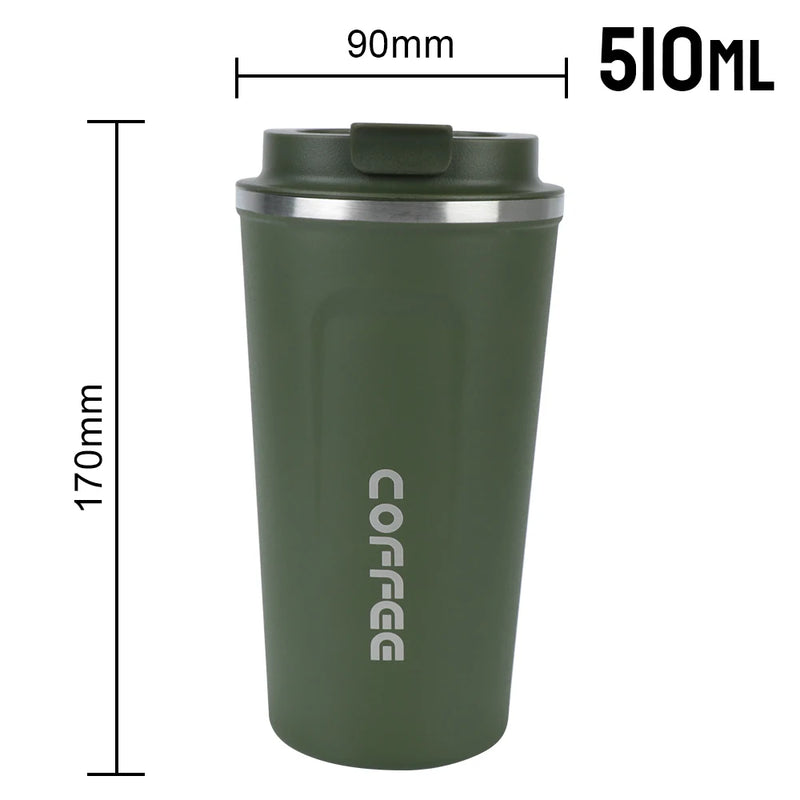 Caneca térmica  380/510ml para chá, água, café, duplo aço inoxidável