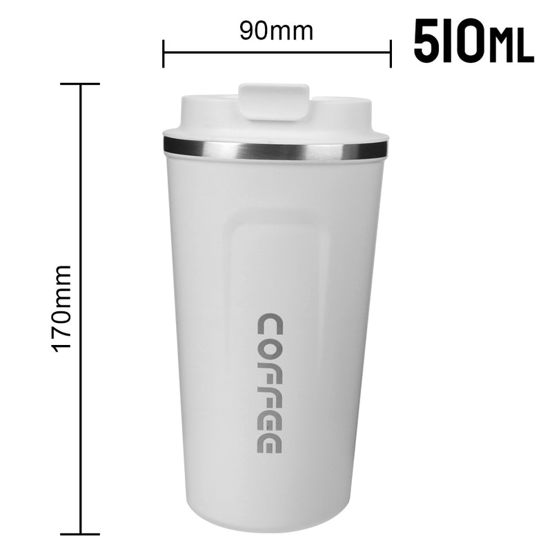 Caneca térmica  380/510ml para chá, água, café, duplo aço inoxidável